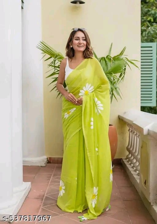 SM Women Cotton Printed Saree