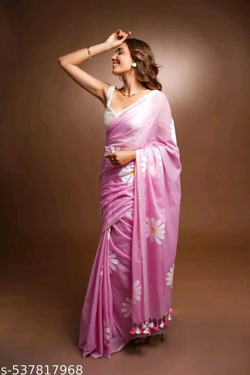 SM Women Cotton Printed Saree