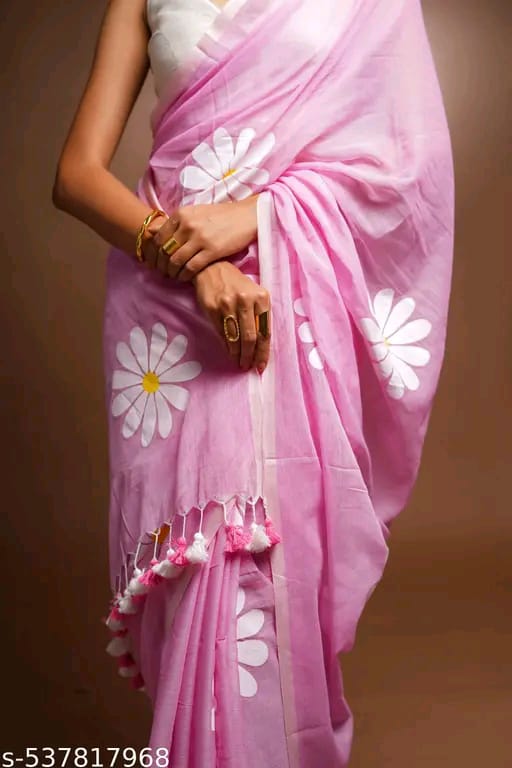SM Women Cotton Printed Saree