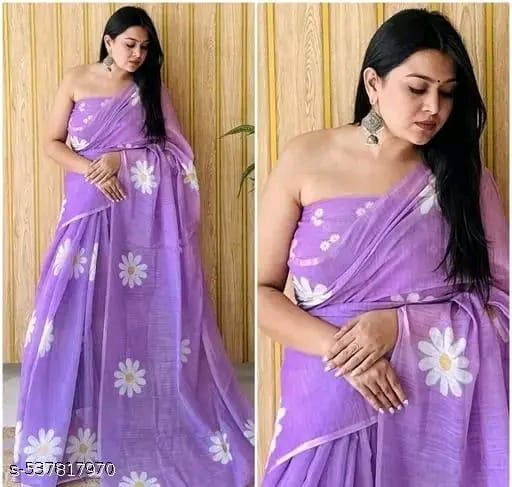 SM Women Cotton Printed Saree