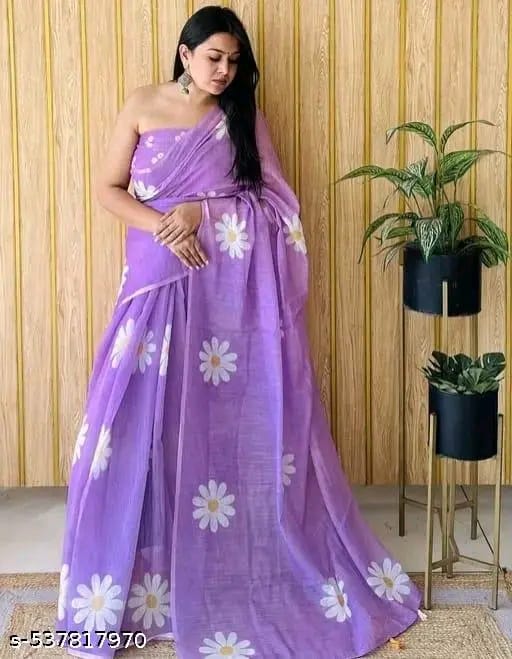 SM Women Cotton Printed Saree