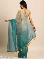 SM Women Cotton Blend Organza Saree