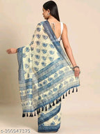 SM Women Cotton Blend Organza Saree