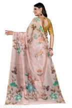 SM Women Organza Printed Saree