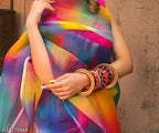 SM Women Organza Printed Saree