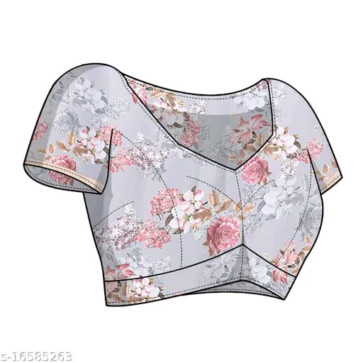 SM Women Organza Printed Saree