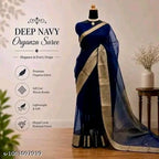 SM Women Organza Printed Saree
