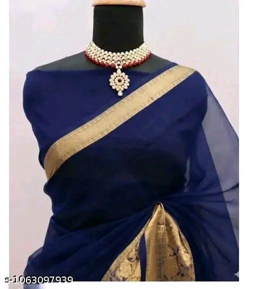 SM Women Organza Printed Saree