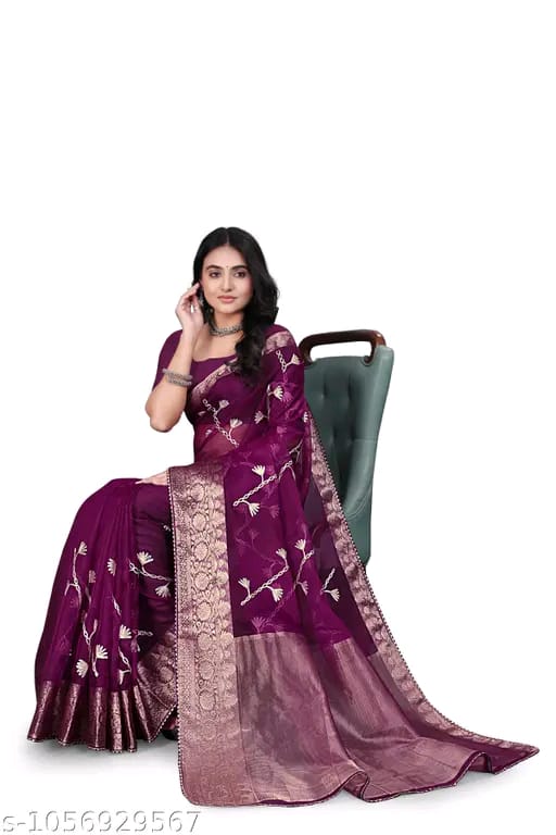 SM Women Organza Saree
