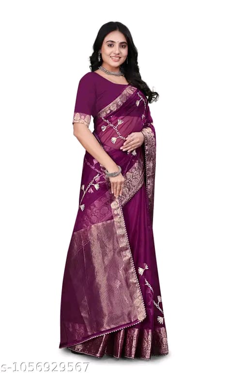 SM Women Organza Saree