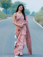 SM Women Cotton Linen Digital Print Saree