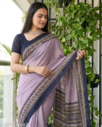 SM Women Crepe Zari Woven Saree