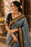 SM Women Cotton Silk Saree