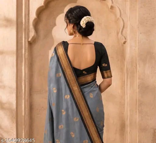 SM Women Cotton Silk Saree
