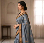 SM Women Cotton Silk Saree