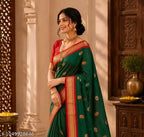 SM Women Cotton Silk Saree