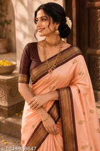 SM Women Cotton Silk Saree