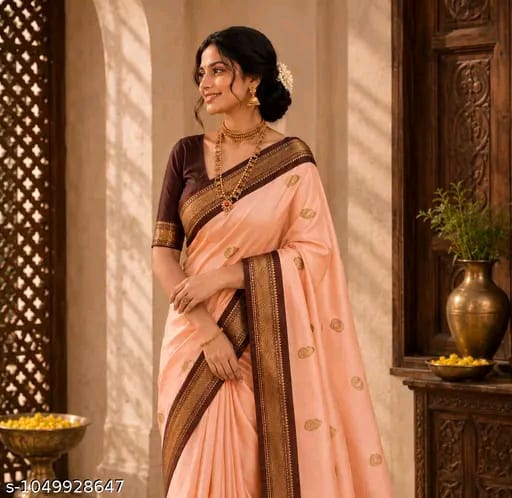 SM Women Cotton Silk Saree