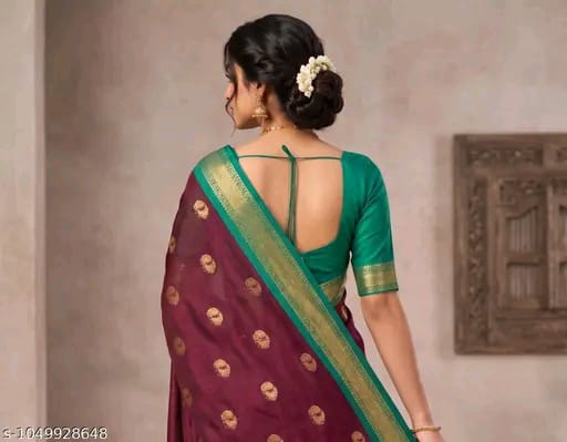 SM Women Cotton Silk Saree