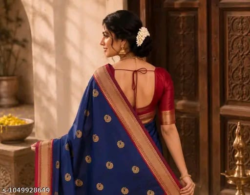 SM Women Cotton Silk Saree