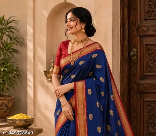 SM Women Cotton Silk Saree