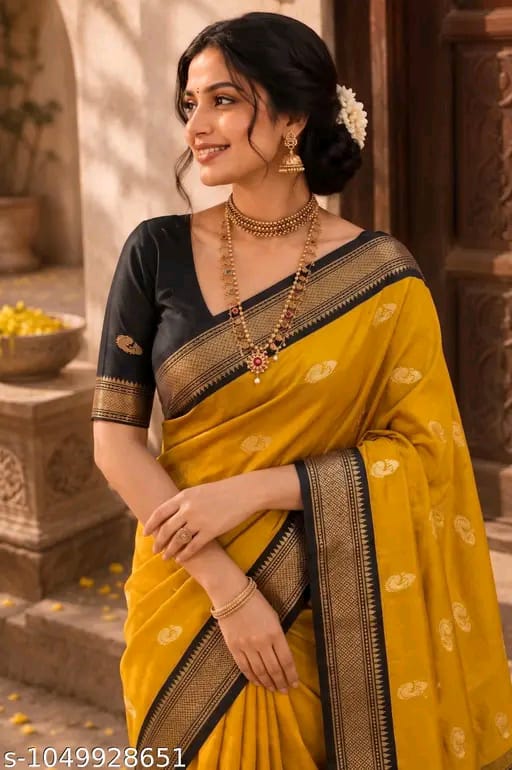 SM Women Cotton Silk Saree