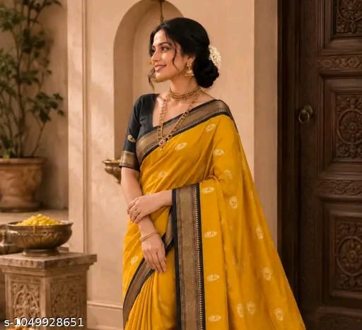 SM Women Cotton Silk Saree
