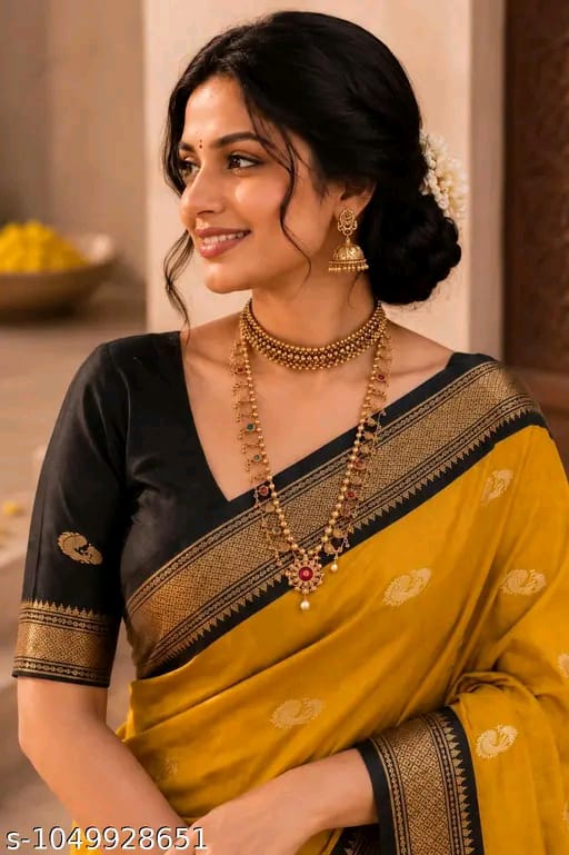 SM Women Cotton Silk Saree