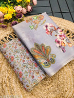 SM Women Cotton Silk Printed Saree