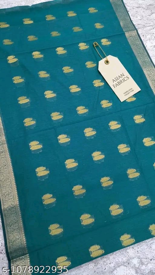 SM Women Cotton Silk Zari Woven Saree