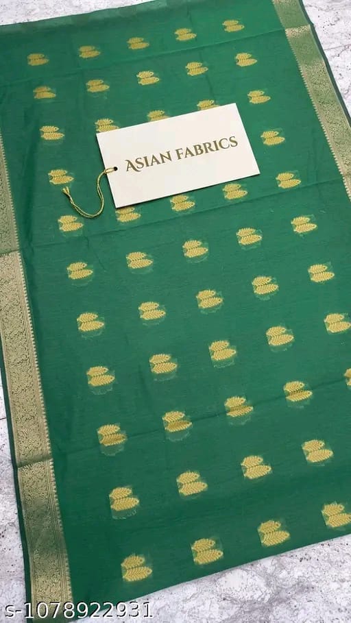 SM Women Cotton Silk Zari Woven Saree
