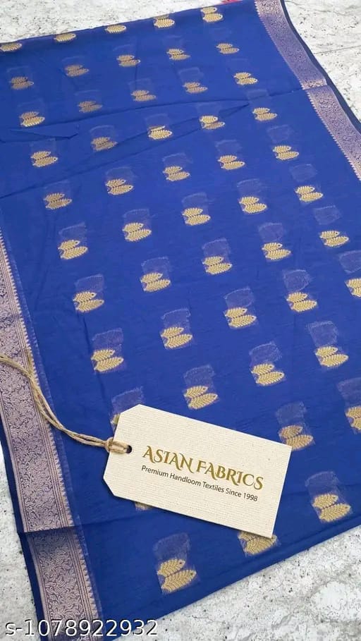 SM Women Cotton Silk Zari Woven Saree