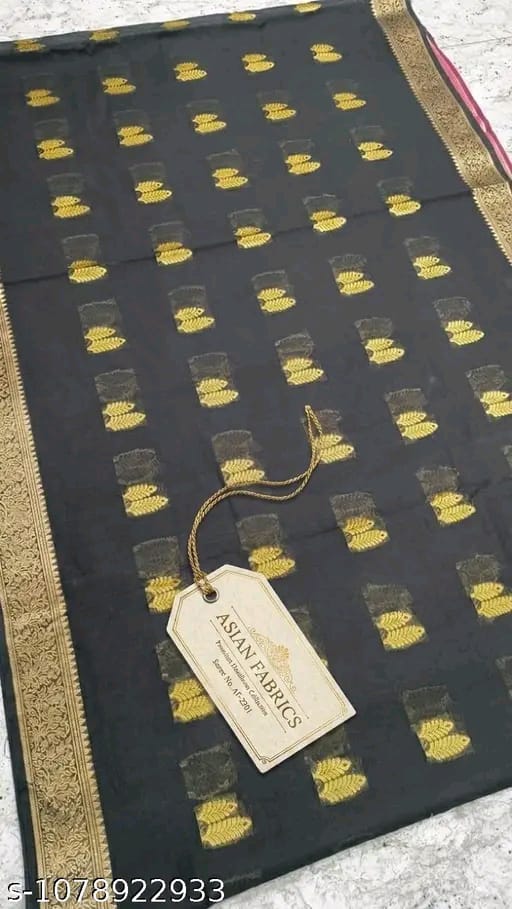 SM Women Cotton Silk Zari Woven Saree
