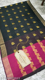 SM Women Cotton Silk Zari Woven Saree