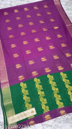 SM Women Cotton Silk Zari Woven Saree