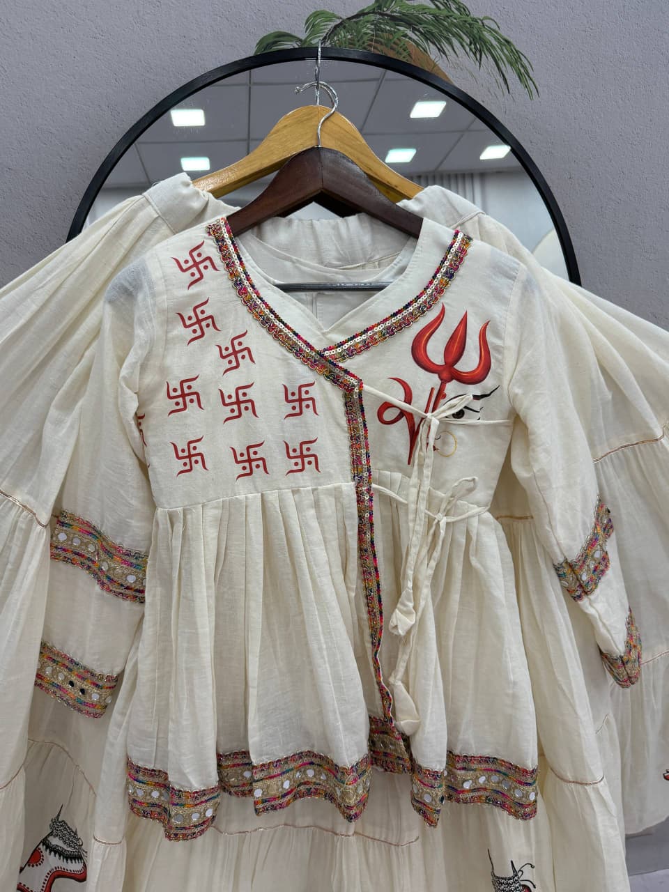 SM Pure Cotton Kediyu Style Lehenga Choli with Hotfix Work