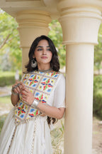 SM Rayon Mirror Work Lehenga with Embroidered Blouse