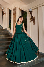 SM Navratri Fully Stitched Lehenga with Blouse & Koti