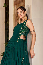 SM Navratri Fully Stitched Lehenga with Blouse & Koti