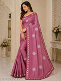 SM Women Twill Net Saree with Bangalori Silk Blouse