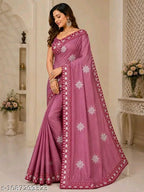 SM Women Twill Net Saree with Bangalori Silk Blouse