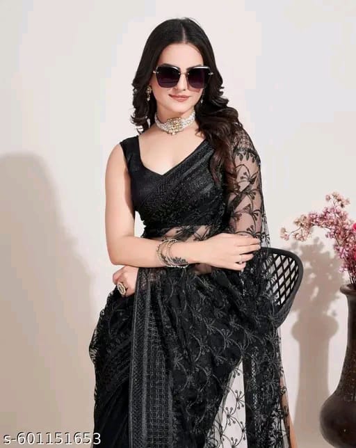 SM Women Self-Design Saree with Art Silk Blouse