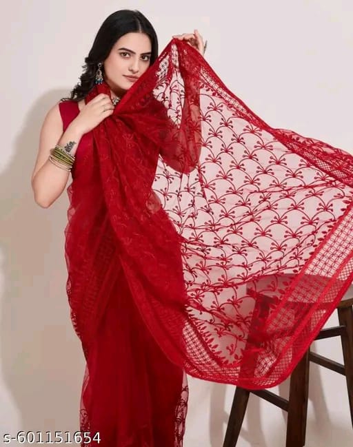 SM Women Self-Design Saree with Art Silk Blouse