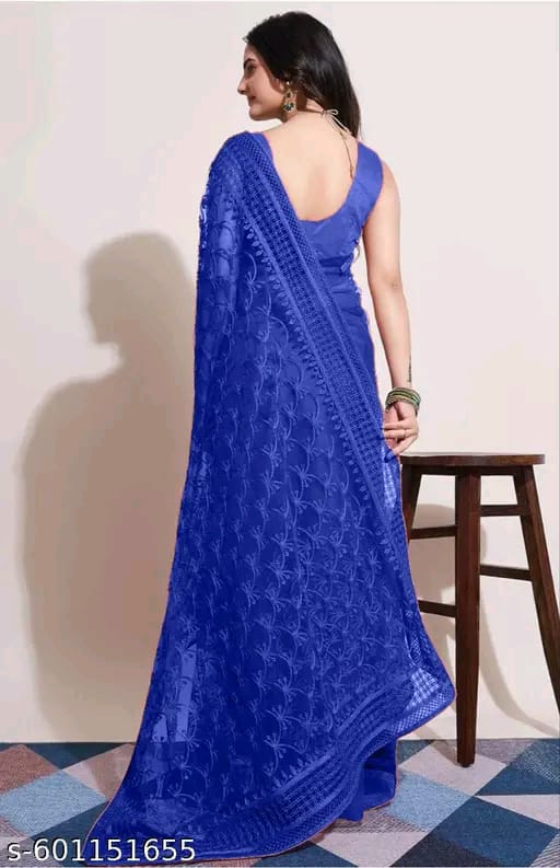 SM Women Self-Design Saree with Art Silk Blouse
