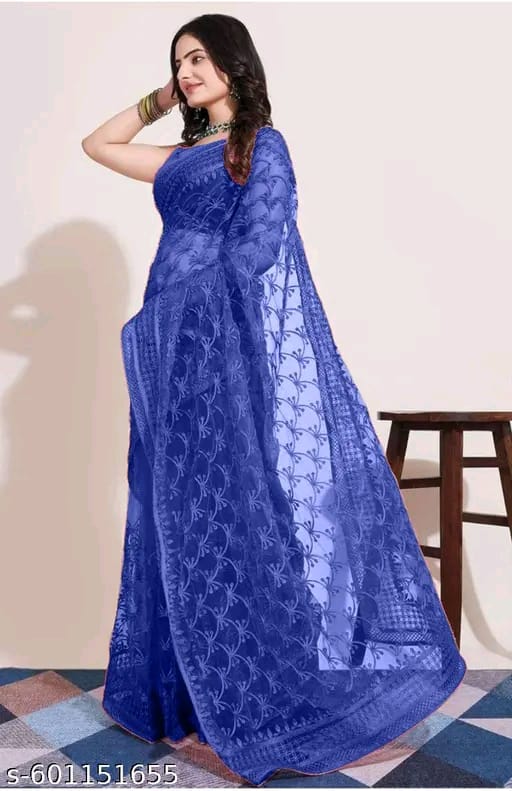 SM Women Self-Design Saree with Art Silk Blouse