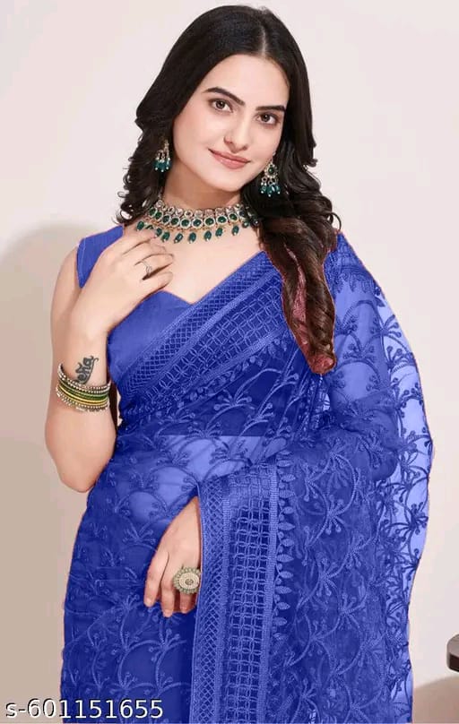 SM Women Self-Design Saree with Art Silk Blouse