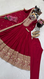SM New Designer Party Gown, Pant & Dupatta