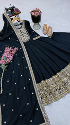 SM New Designer Party Gown, Pant & Dupatta