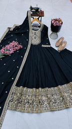 SM New Designer Party Gown, Pant & Dupatta
