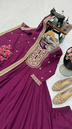 SM New Designer Party Gown, Pant & Dupatta
